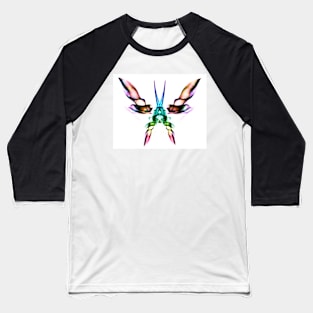 Smoke Art Abstract design of a moth Baseball T-Shirt